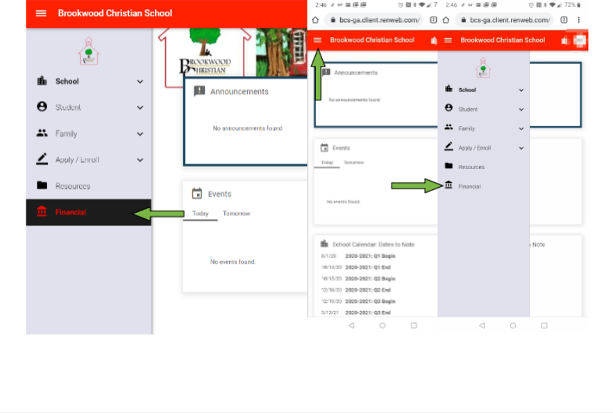 FACTS Family Portal Brookwood Christian School
